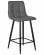 Стул полубарный DOBRIN OLIVIA (черные матовые ножки, серая антрацитовая винтажная экокожа (RU-08))_430901