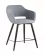 Стул полубарный Саймон ПЛ велюр Cерый_230872