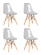 Стул обеденный DOBRIN DSW CASPER (ножки светлый бук, цвет прозрачный) 4 шт_3637012