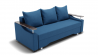Диван Квадро-1 ППУ (ЗР) Цвет фасада: Синий; Тип: Прямой; Материал фасада: Металл/Велюр_845317
