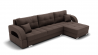 Диван Элита-3 угол левый/правый (ЗР) Цвет фасада: Коричневый; Тип: Левый/правый; Материал фасада: Металл/Велюр_898532