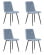Стул обеденный DOBRIN CHILLY ROMBO (Серо-голубой Simple 26, основание черное) 4 шт_3637024