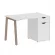 Стол письменный HOME OFFICE VR.SP-3-118.1.A Белый/Мокко металл_229531