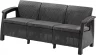Диван трехместный Corfu Love Seat max Черный Диван трехместный Corfu Love Seat max Черный_149058