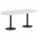 Стол овальный HOME OFFICE VR.SP-5-180.1 Белый Бриллиант/Антрацит металл_230296