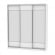 Шкаф-купе B-230х200х60-3(Белый-D8D8D8)_356258