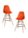 Стул барный DOBRIN DSW BAR (ножки светлый бук, цвет сиденья оранжевый (O-02)) 2 шт_3636936