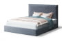 Кровать МИРА 2000*1600мм (без опор), велюр Бренди лайт 28 (серый), (б/основания, б/матраса)_885568