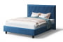 Кровать СОФИЯ 2000*1400мм (на опорах), велюр Бренди лайт 08 (синий), (б/основания, б/матраса)_873352