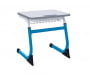 Парта одноместная регулируемая по высоте SMARTY 600х500 (рост 5-7) Синий/Серый_3680818