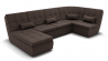 Диван Калифорния-4 (ЗР) Цвет фасада: Коричневый; Тип: Универсальный; Материал фасада: Металл/Велюр_845293