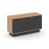 Греденция Дюкс DX.GR-001 Дуб Сицилийский/Базальт/Ручка Черный Мат.Гл. 1200*430*650_4516782