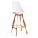 Стул барный TULIP BAR (mod. C1014H-1) пластик/дерево, 42 х 47,5 х 104 см, White (Белый) 70029/ натуральный Стул барный TULIP BAR (mod. C1014H-1) пластик/дерево, 42 х 47,5 х 104 см, White (Белый) 70029/ натуральный_947351