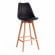 Стул барный TULIP BAR (mod. C1014H-1) пластик/дерево, 42 х 47,5 х 104 см, Black (Черный) 3010/ натуральный Стул барный TULIP BAR (mod. C1014H-1) пластик/дерево, 42 х 47,5 х 104 см, Black (Черный) 3010/ натуральный_947340